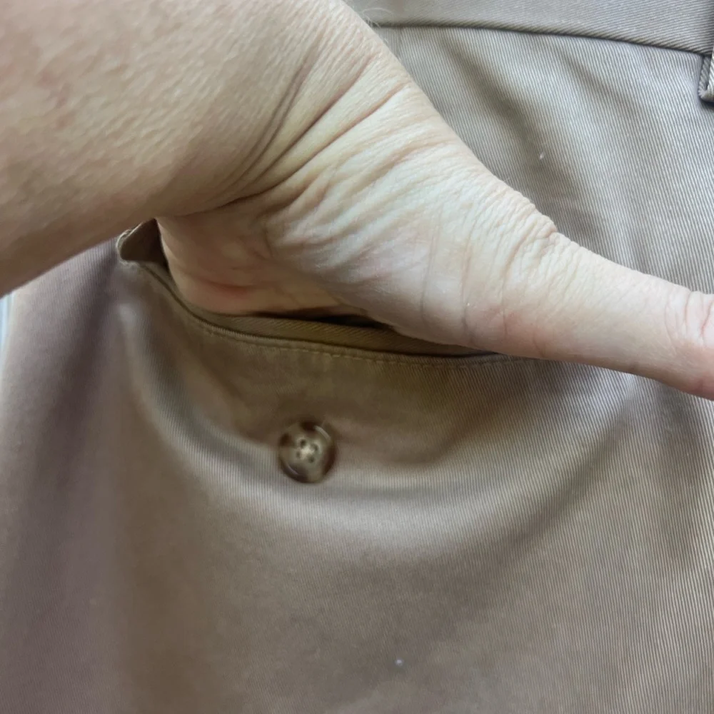 LL BEAN Dark Tan Khaki Pants Mens 36 Regular NWT NEW